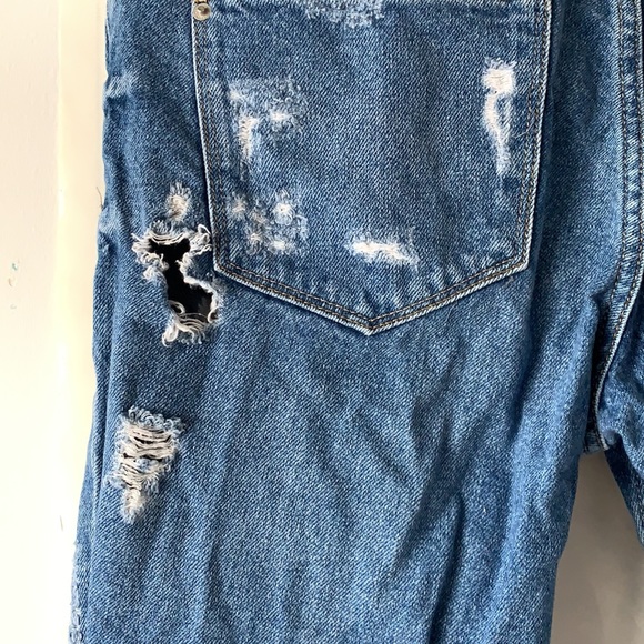 Distressed Medium Blue Jeans - Picture 4 of 8